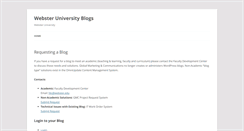 Desktop Screenshot of blogs.webster.edu