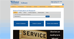 Desktop Screenshot of library.webster.edu