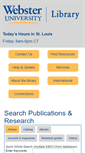 Mobile Screenshot of library.webster.edu